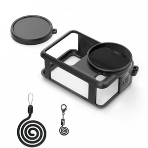 For DJI Action6 Housing Sports Camera Silicone Sleeve Protective Case Lens Cover - Picture 1 of 11