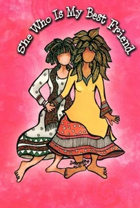 She Who Is My Best Friend Friends Friendship Blue Mountain Greeting Card - Picture 1 of 3