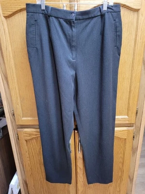 Vestido gris tejido pierna cónica pantalones de Foxcroft talla 18. Peso pesado, hecho en EE. UU. Foto 1 de 4