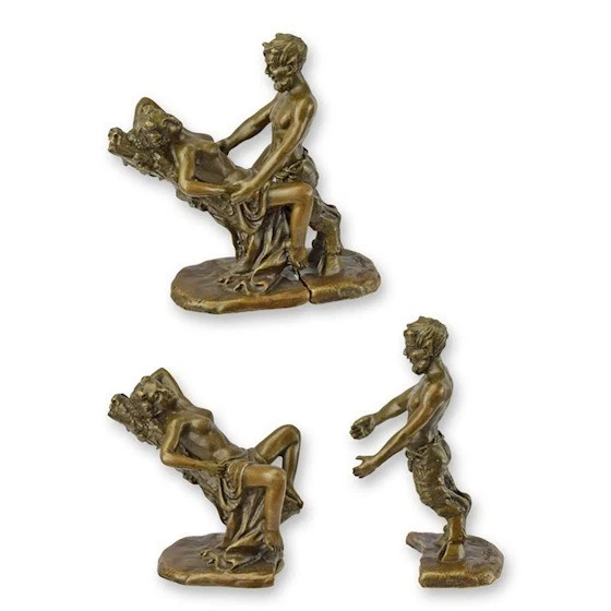 Erotische Bronze Wiener Bronze Skulptur Satyr  wb18 - Bild 1 von 1