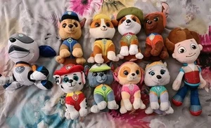 10 X Nickelodeon Paw Patrol Plush Chase Zuma Rubble Marshall - Picture 1 of 5