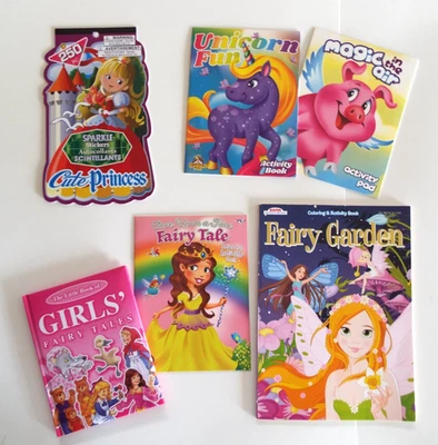 Fairy Garden Coloring, Girls' Fairy Tales Book, 250 stickers, 3 small color bks - Image 1 of 4