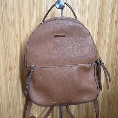 Aldo Brown Backpack Purse Clean Very Good Condition - Image 1 of 4