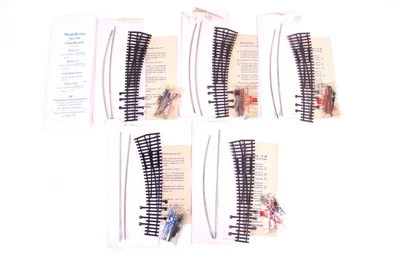 6 tlg. DDR Kombinat Plastik Pilz Bausatz Bogenweiche Links Rechts OVP Spur H0 - Bild 1 von 3