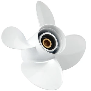 13x17 Aluminum Outboard Moto Boat Propeller for Yamaha Engines 60-115 HP 4 Blade - Foto 1 di 6