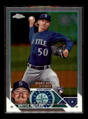 2023 Topps Chrome Update #USC99 Bryce Miller Seattle Mariners - Image 1 of 2