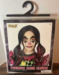 Spirit Halloween Premium Neon Clown Wig One Size - Brand New Unused - Picture 1 of 5