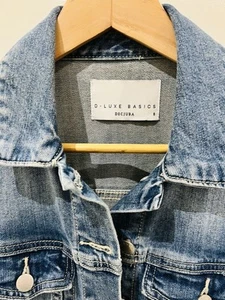 DECJUBA Basics Classic Blue Washed Denim Jacket SIZE 8 - Picture 1 of 8