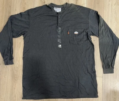 Camisa Henley de manga larga resistente al fuego Rasco FR para hombre talla 5XL gris Foto 1 de 4