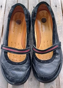Clarks Unstructured Mujer Talla 6M Un.Earth Mary Janes Cuero Negro Planos - Imagen 1 de 7