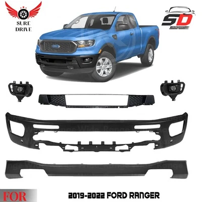 Front Bumper Face Bar Paintable & Lower Valance Kit For 2019-2022 Ford Ranger Foto 1 de 4