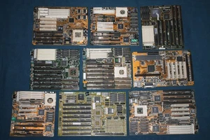 9x 386 486 586 Pentium ISA PCI VLB AMD Intel Mainboards Abit Asus Soyo - defekt - Zdjęcie 1 z 17
