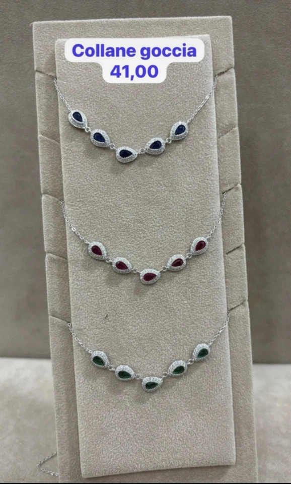 Collana argento 925 certificato Modello Goccia - Immagine 1 di 1