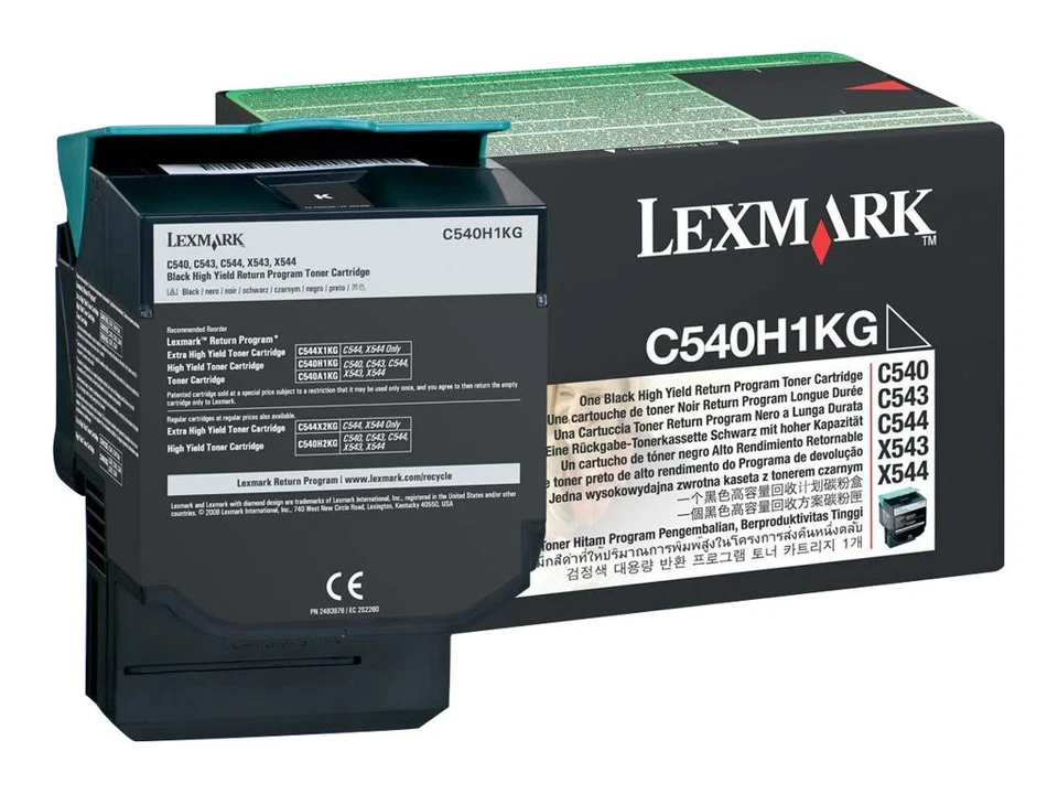 Lexmark C540H1KG - Toner schwarz - für C540, C543, C544, C546, X543, X544, X546, - Bild 1 von 1
