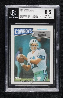 1987 Topps Danny White #261 BGS 8.5 - Image 1 of 2