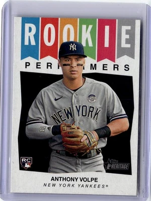 2023 Topps Heritage #RP-7 Anthony Volpe Rookie Performers - Image 1 of 2