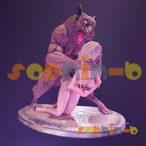 1/24 Werewolf Girl Victim NSFW Hentai Model Kit Unpainted 3d Print Statue Figure - Picture 1 of 3