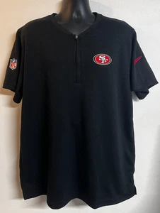 San Francisco 49ers 1/4 Zip Heavyweight Sideline T-Shirt Herren Gr: XL Schwarz Neu ohne Etikett - Bild 1 von 14