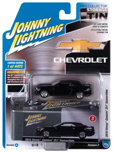 2021 Johnny Lightning *STORAGE TIN 2B* Black 2012 Chevy Camaro Convertible NIP - Picture 1 of 1