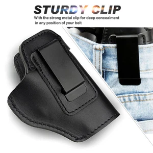 US Tactical Leather Handgun Holster Concealed Carry IWB Pistol Gun Holster Pouch - Picture 1 of 11