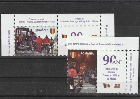 ROMANIA MALTA 2022 JOINT ISSUE REFUGEES MNH POST LABELS Cover