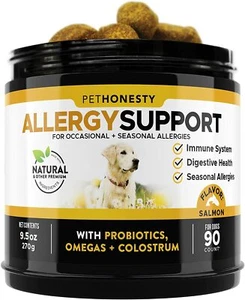 PetHonesty Allergy Relief Immunity Supplement for Dogs - Omega 3 Salmon Fish Oil - Picture 1 of 6