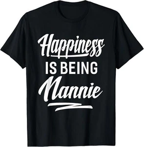 Nannie Happiness Is Being A Grandma Mother's Day Gift T-Shirt Hoodie - Picture 1 of 9