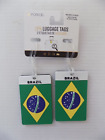 Brazil Flag Luggage Tags Rubber Set of 2 NOC HTF