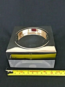 Art Deco Style Pillar Candle Holder - Wedgwood - Acrylic & Silver Metal - Picture 1 of 8