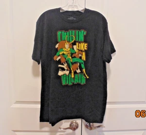 Marvel Chillin Like A Villain Black T Shirt Graphic Print - Men Size XL - Picture 1 of 3