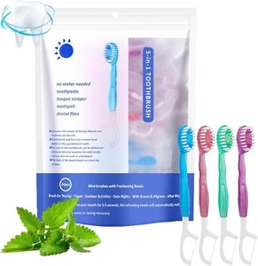 5 in 1 Mini Toothbrush & Floss & Tongue Scraper & Toothpick Set - Picture 1 of 21