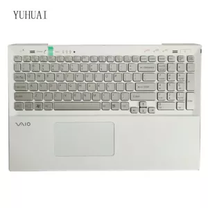 For Sony VAIO SVS15 SVS151A11L US With backlight keyboard Silver Palmrest Cover - Picture 1 of 5