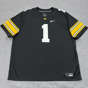 Nike Iowa Hawkeyes Jersey Men's XXL Black Dri-Fit NCAA College University Shirt* - Picture 1 of 13