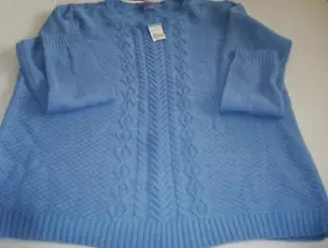 Ladies Petite Sweater Serene Blue Size Large New - Picture 1 of 2