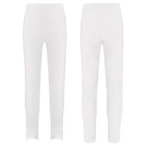 Kids Girls Bottoms Running Trousers Ballet Pants Rhinestones Leggings Gymnastic - Picture 1 of 42
