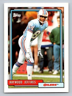 Haywood Jeffires 1992 Topps #360b Houston Oilers - Image 1 of 2