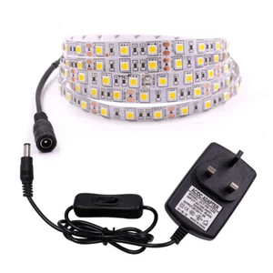 12V 5050SMD LED Strip Lights Waterproof Cabinet Kitchen TV Lighting Power Supply - Picture 1 of 15