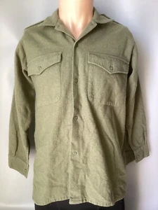 Vintage 1960's Ladybird British Army Issue Khaki Wool Itchy Combat Shirt 40” - Picture 1 of 6