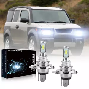 2 Side LED Headlight Kit H4 9003 6000K Hi/Low Bulbs for HONDA Element 2003-2006 - Picture 1 of 10