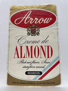 Arrow Creme de Almond Liquor Label - Picture 1 of 2