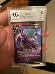 Pokemon TCG Chilling Reign Ice Rider Calyrex V 45/198 Foil Rare BCCG 10 - Picture 1 of 2