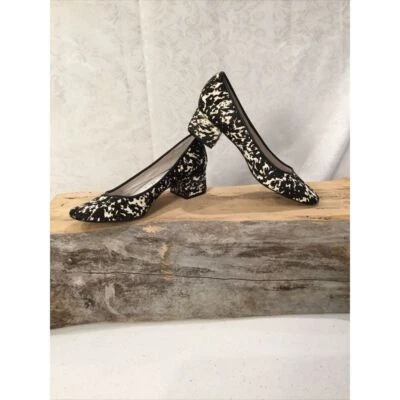 Sapatos de salto bloco estampa animal cabelo de vaca couro BETTYE MULLER 6 Preppy Office - Imagem 1 de 4