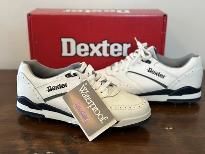 NUEVO DEXTER Natick II Zapato de Golf para Hombre Talla 9.5 M Clásico Blanco Nuevo de Lote Antiguo F740-9 De Colección Foto 1 de 4