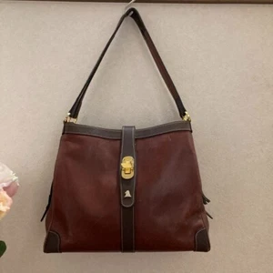 MARK CROSS Schultertasche Hobo Bag Handtasche Leder in braun gebraucht guter Zustand - Bild 1 von 16