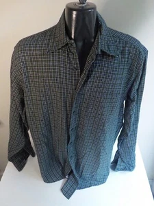 BROOKS BROTHERS 1818 LS Plaid Button Down Shirt SZ L Green/Navy/White - Picture 1 of 4