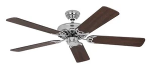 Ceiling Fan Chrome & Walnut 132 CM Classic Royal Flat - Picture 1 of 2