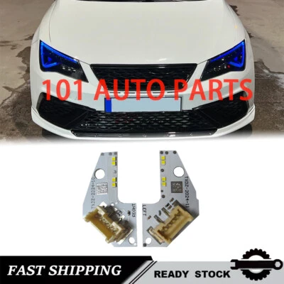BLUE ANGEL EYE DRL LED BOARD FOR Seat Leon Cupra 2017 2018 2019 2020 HEADLIGHT - Image 1 of 2