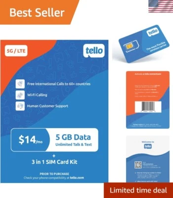 Versatile Mobile Prepaid Plan: 5GB Data, Unlimited Calls, Free Hotspot Access - Image 1 of 4