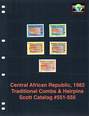 $4.00 Scott Value - 1982 REP Centroafricano Peines Horquillas CV MNH NH UMM Foto 1 de 4