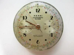 Venus cal. 188 vintage chronograph watch movement - balance moves - for parts - Picture 1 of 5